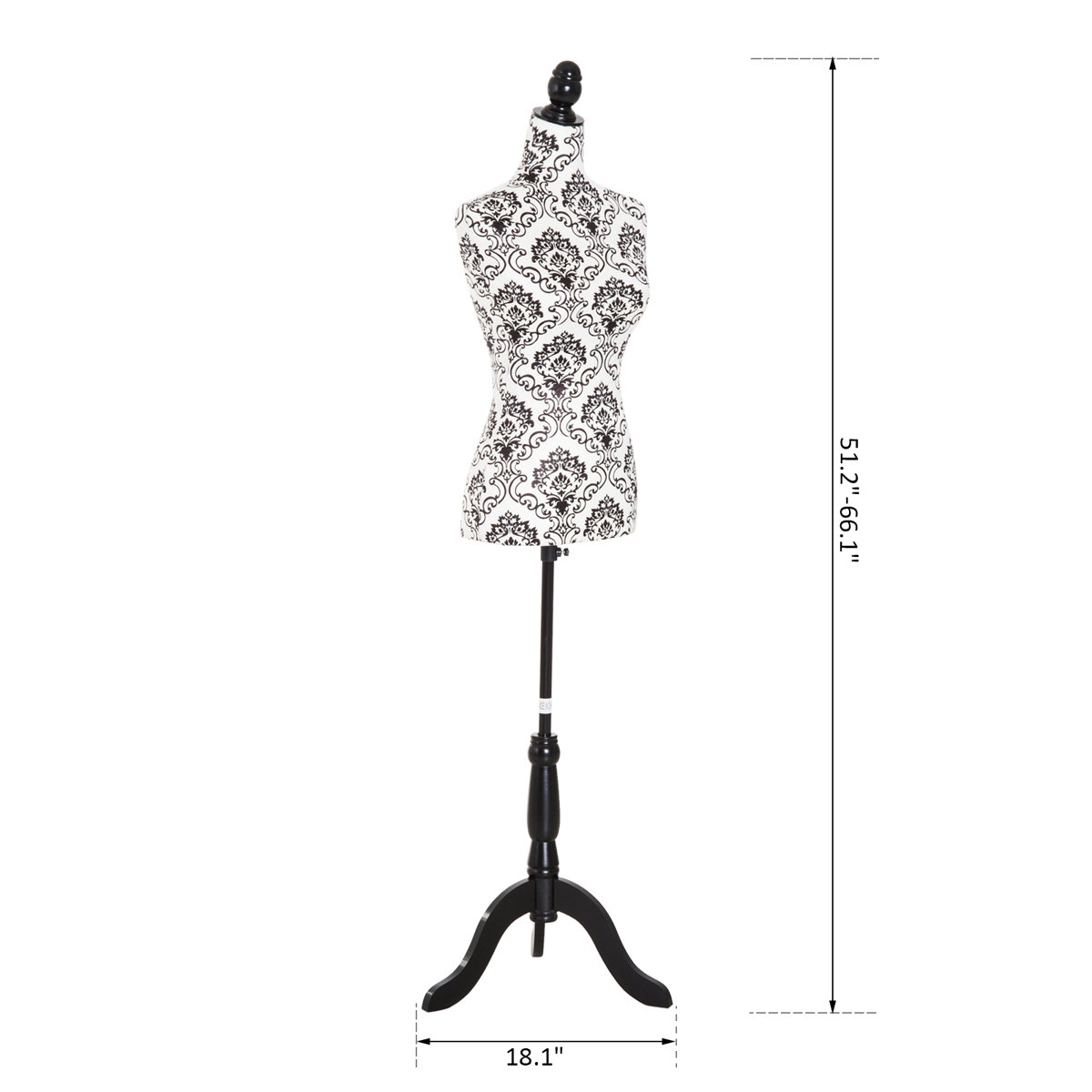 Mannequin Torso Display Stand Adjustable Dress Form & Reviews
